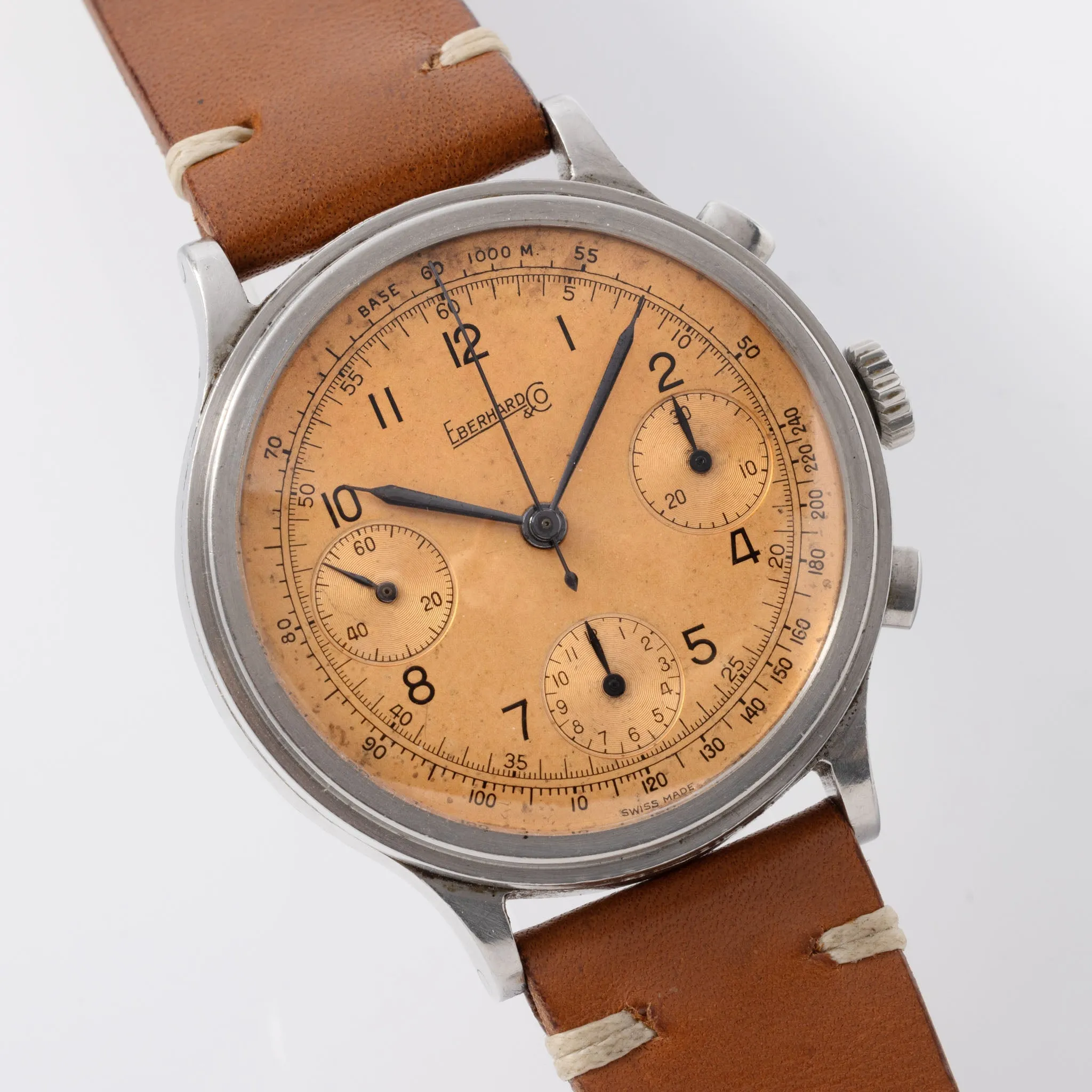 Eberhard & Co Oversized Chronograph Salmon Dial Pré Extra Forte