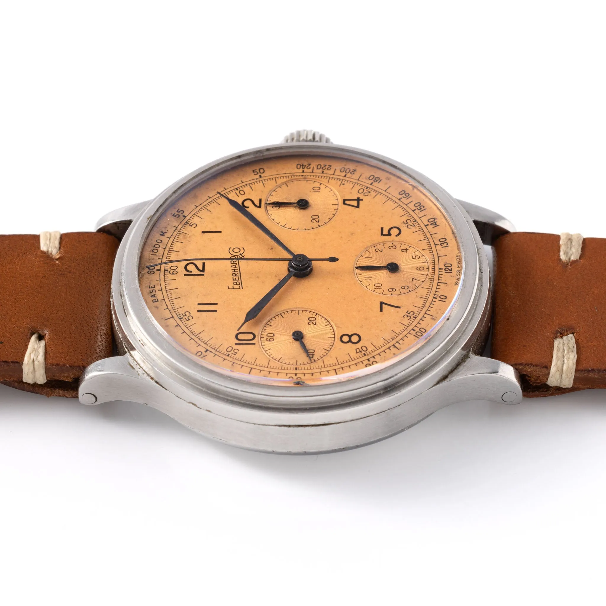 Eberhard & Co Oversized Chronograph Salmon Dial Pré Extra Forte