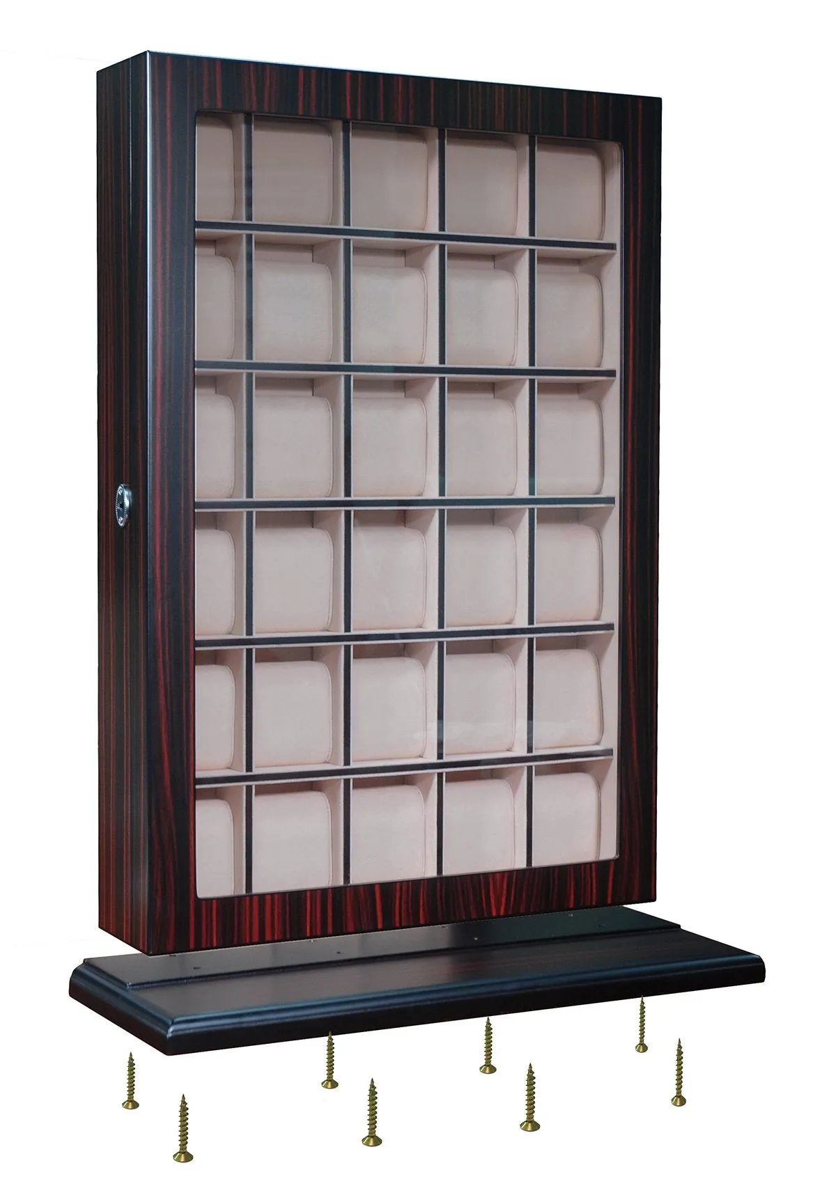 Ebony Wooden Watch Cabinet for 30 watches