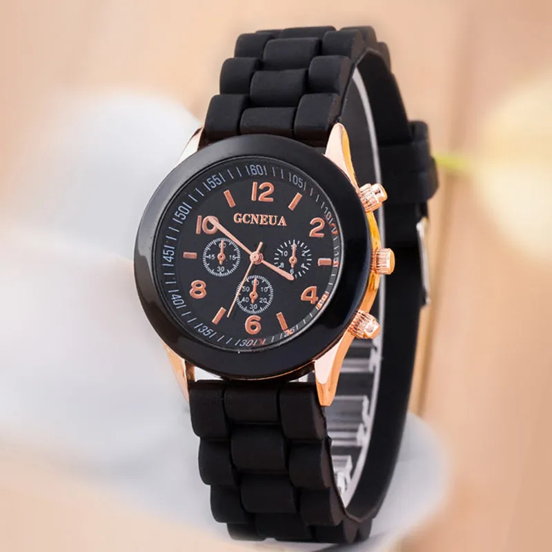 Fashion 16 color quartz women watches Lover's Watch classic style simple casual Silica gel strap wristwatches men women's clock