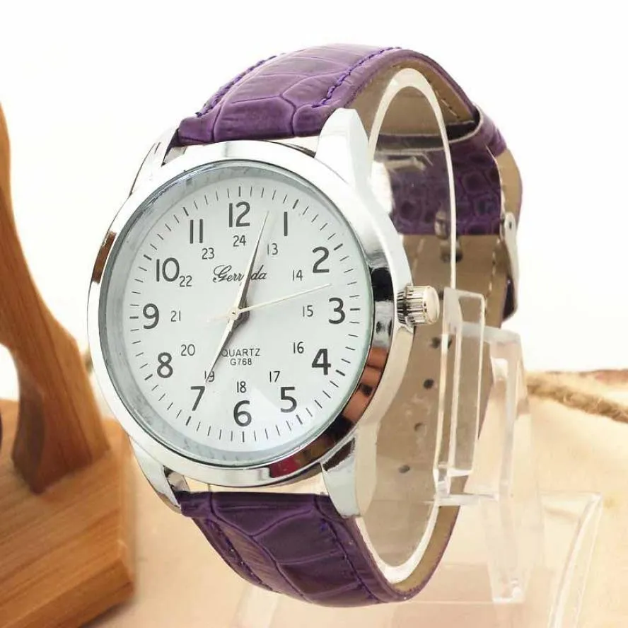 Fashion Elegant Luxury Woman Man Unisex Analog Ladies Watch Leather Strap Quartz Watch WristWatch