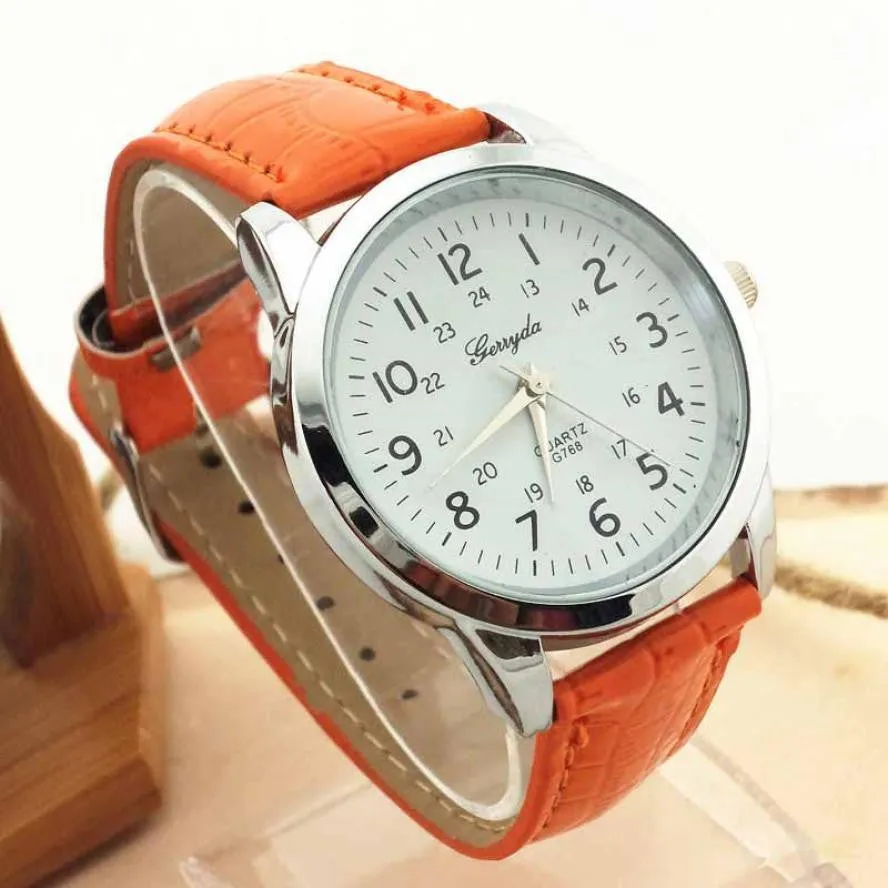 Fashion Elegant Luxury Woman Man Unisex Analog Ladies Watch Leather Strap Quartz Watch WristWatch