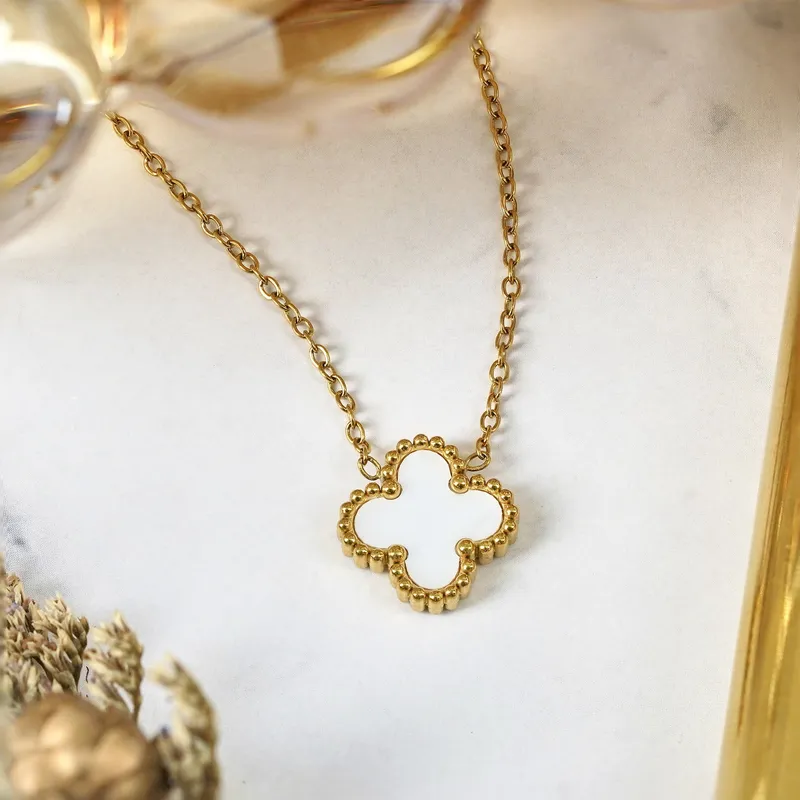 Flower Pendant Necklace in Plated Yellow Gold