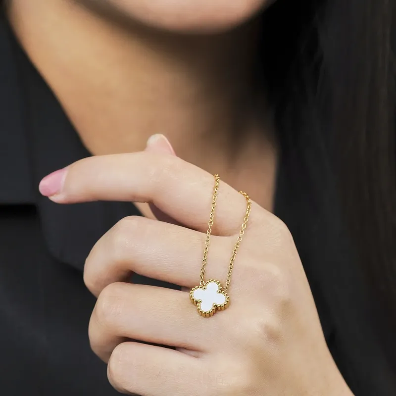 Flower Pendant Necklace in Plated Yellow Gold