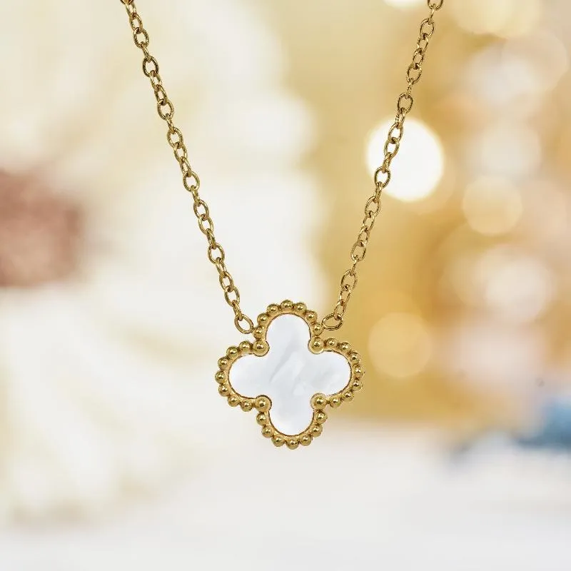 Flower Pendant Necklace in Plated Yellow Gold