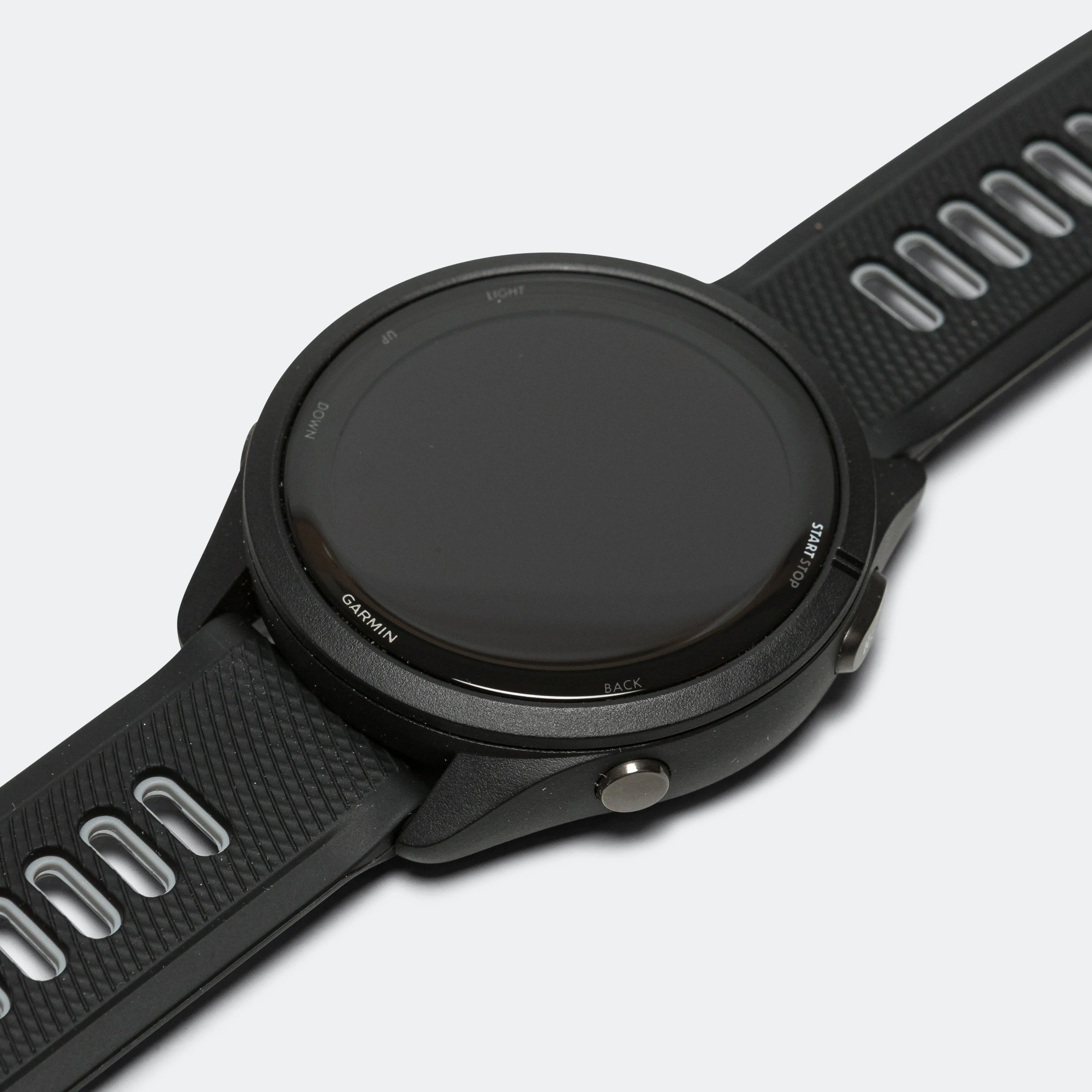 Forerunner® 265 - Black Bezel w/Black Case & Black/Powder Grey Silicone Band