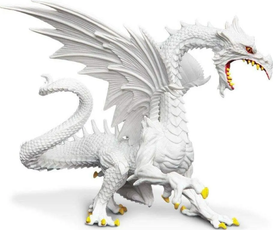 Glow In The Dark Snow Dragon Figurine