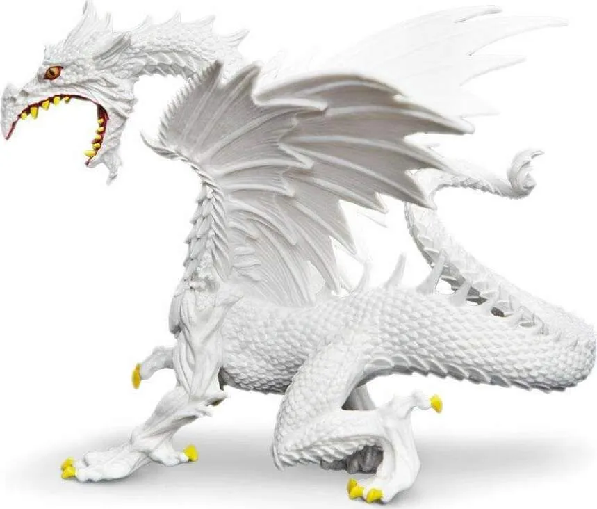 Glow In The Dark Snow Dragon Figurine