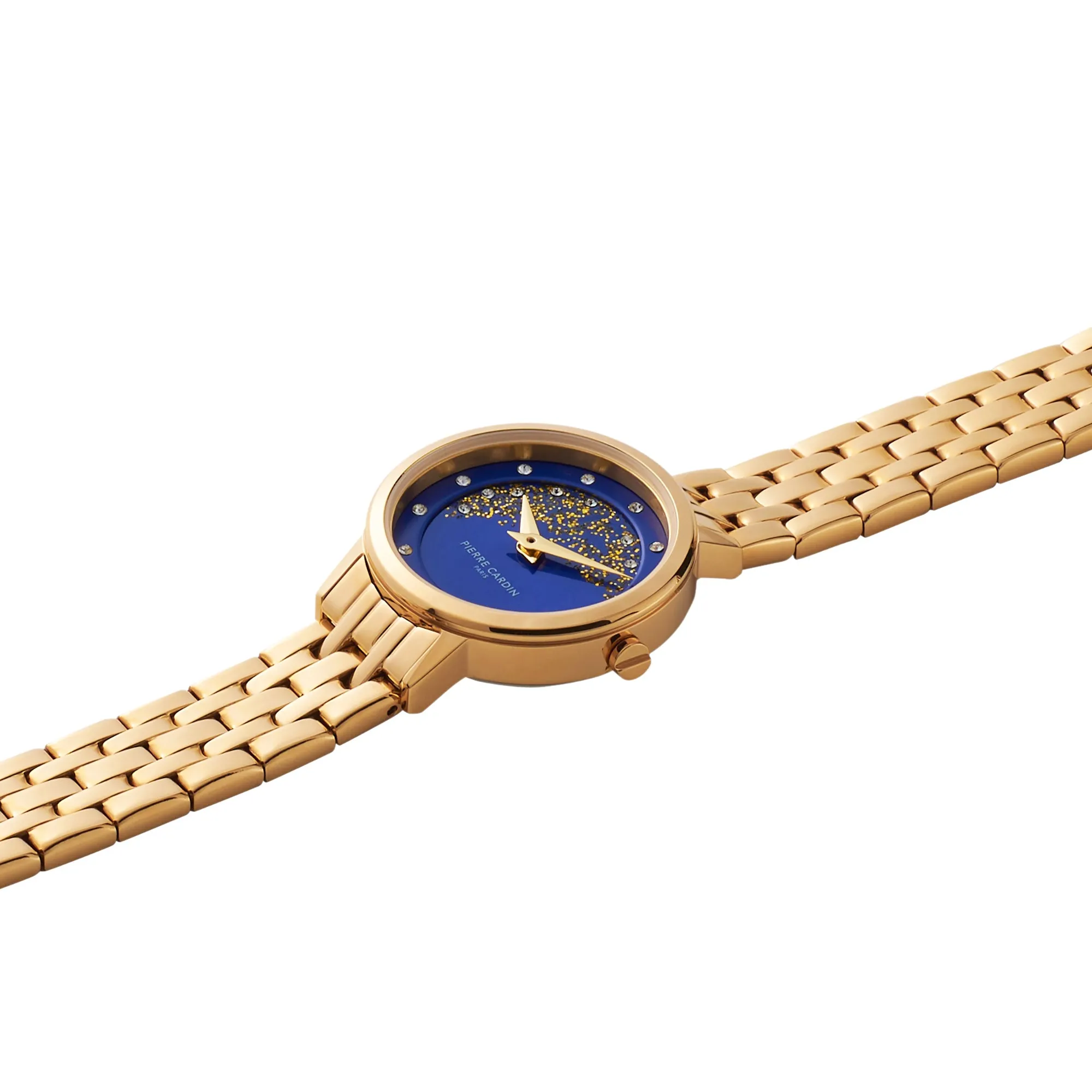 Goutte d'Or Lustre Ladies Gold Watch with Blue Dial