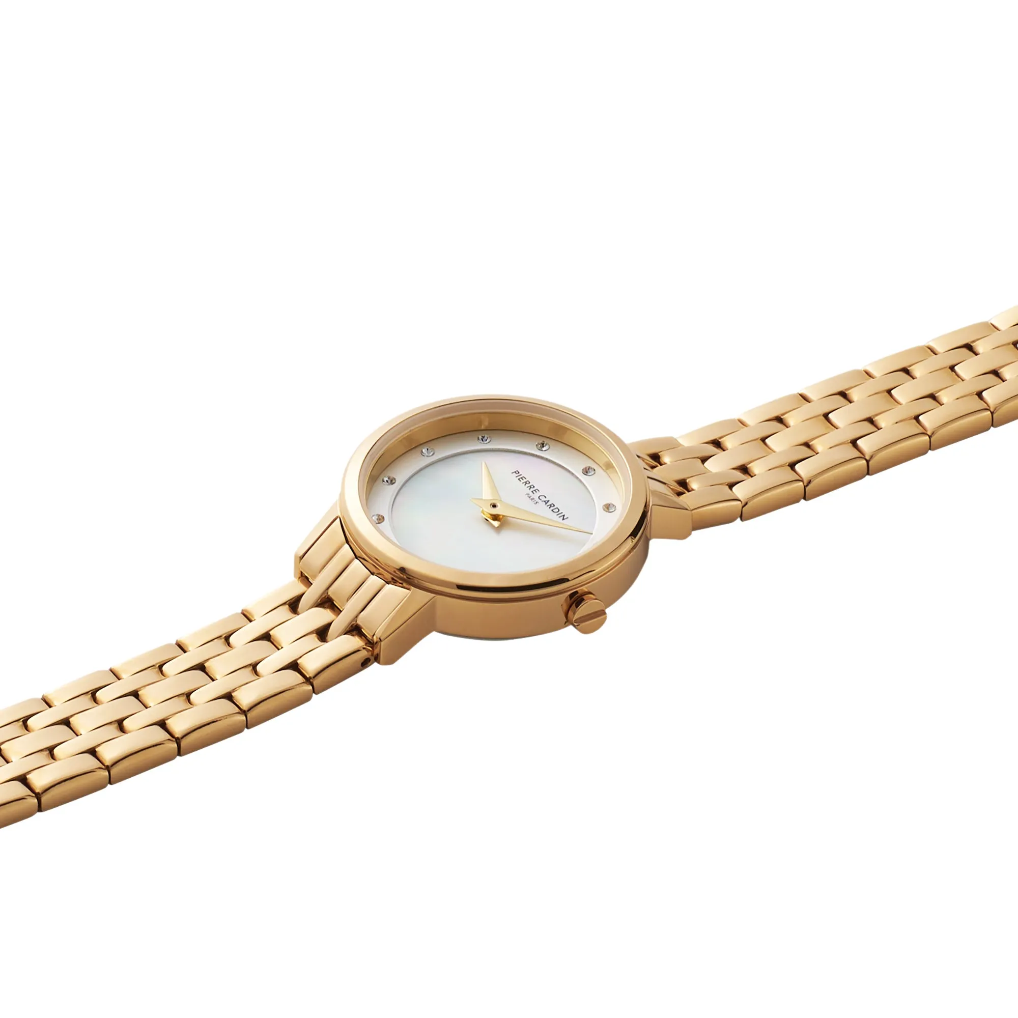 Goutte d'Or Lustre Ladies Gold Watch with White Mother of Pearl Dial