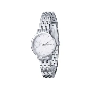 Goutte d'Or Valentines Ladies Stainless Steel Watch with White Mother of Pearl Dial and Bracelet