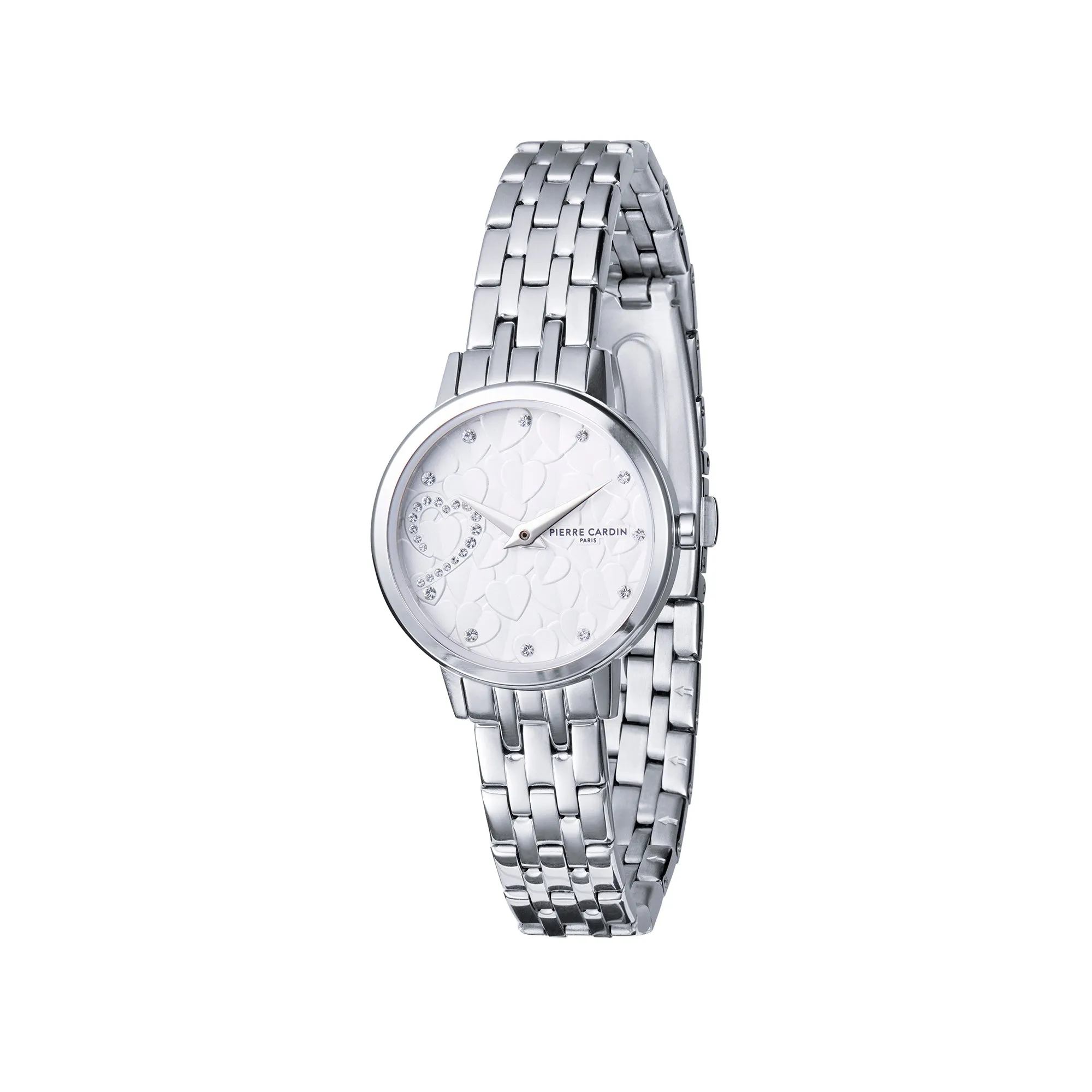 Goutte d'Or Valentines Ladies Stainless Steel Watch with White Mother of Pearl Dial and Bracelet