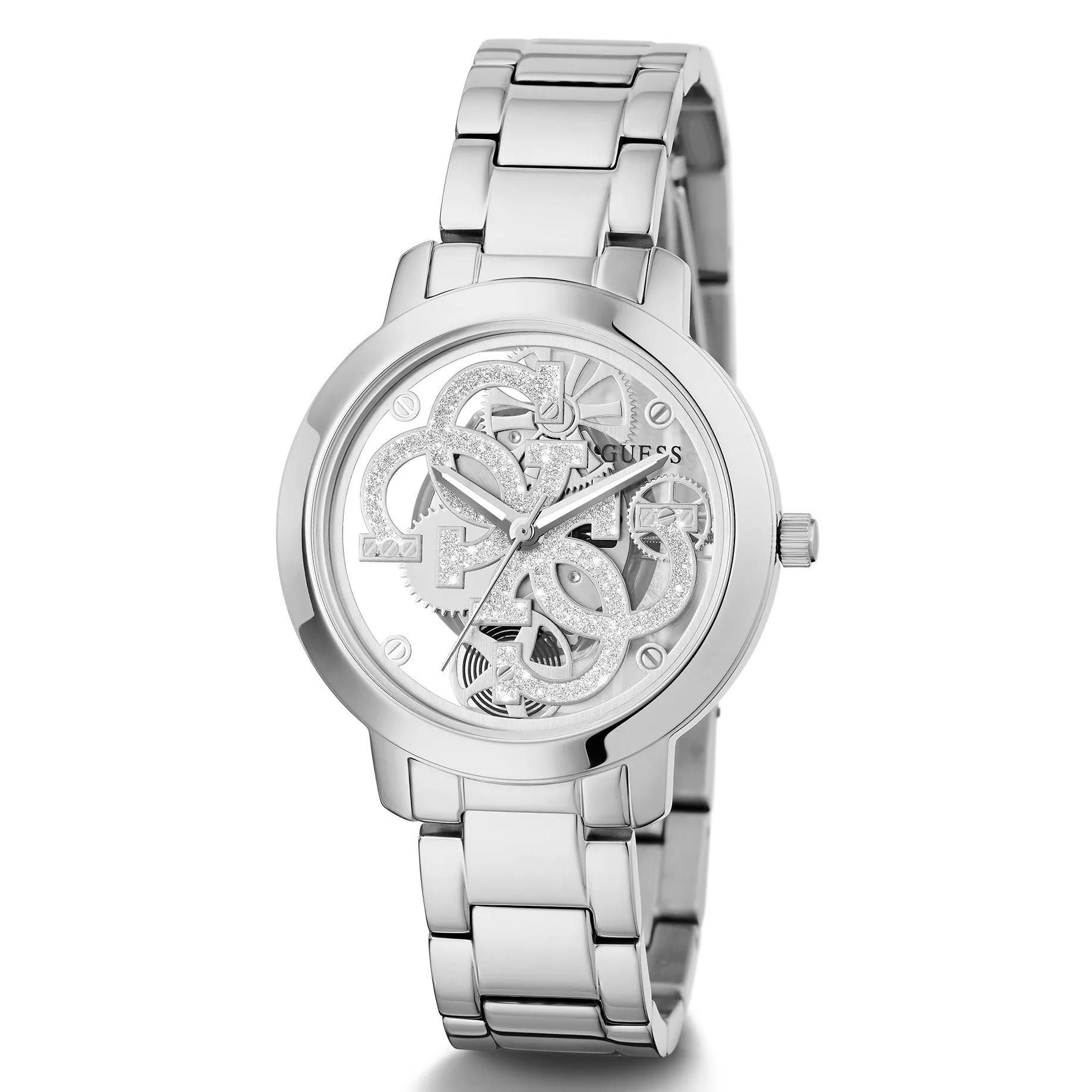 Guess GW0300L1 Ladies Quattro Clear Silver Watch