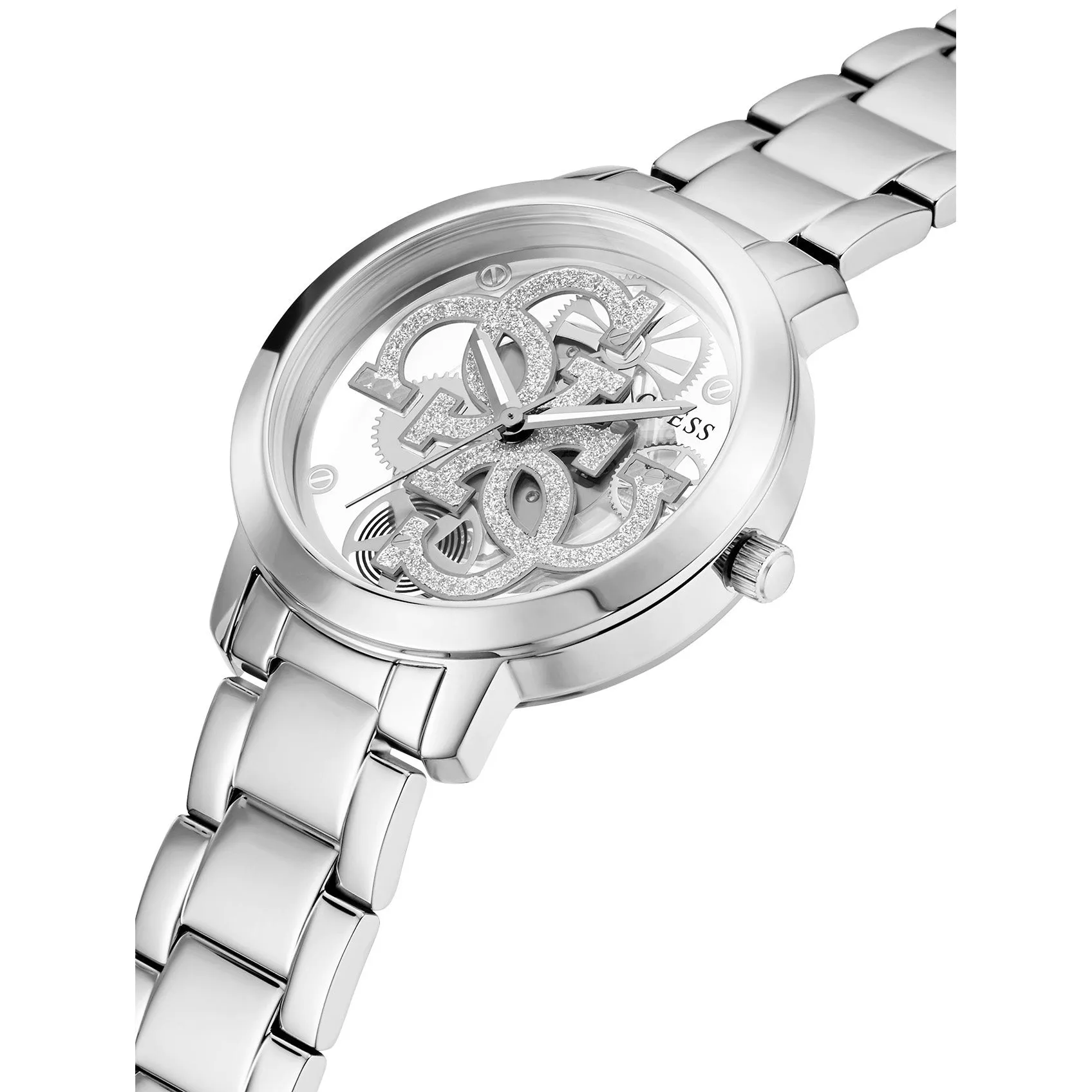 Guess GW0300L1 Ladies Quattro Clear Silver Watch