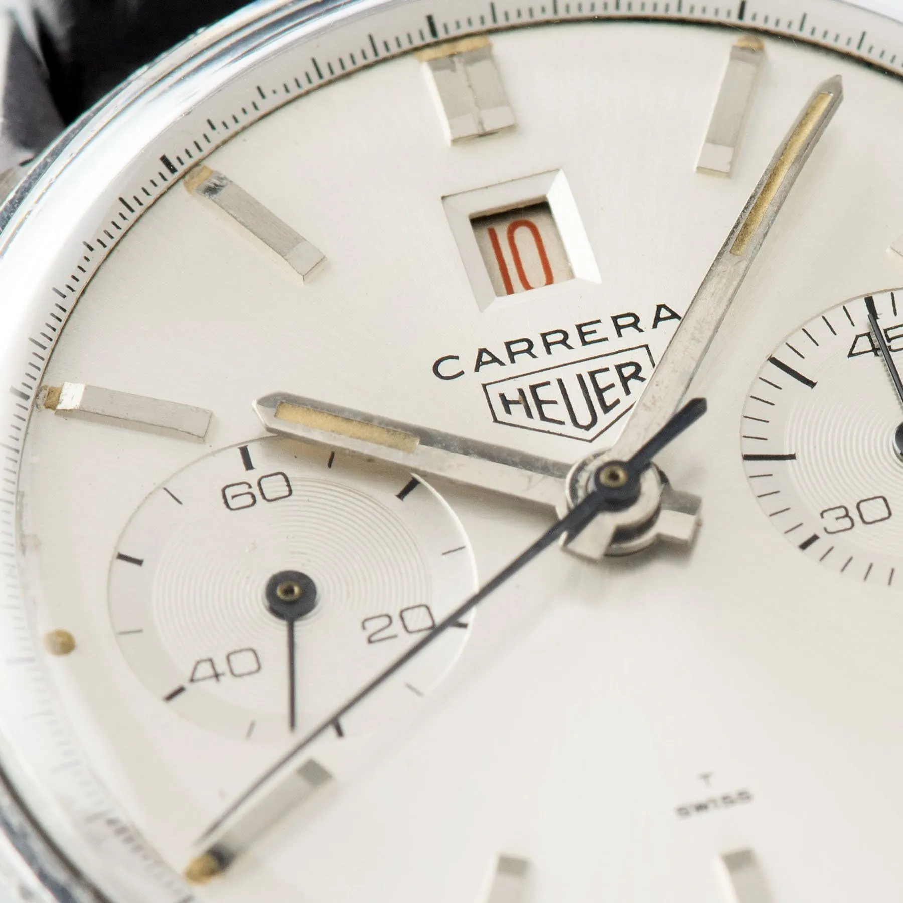 Heuer Carrera Dato Ref 3147 Silver Soleil Dial