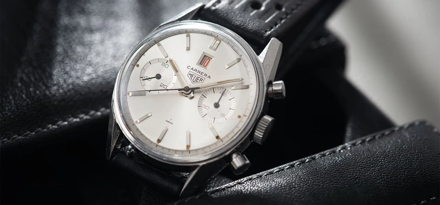 Heuer Carrera Dato Ref 3147 Silver Soleil Dial