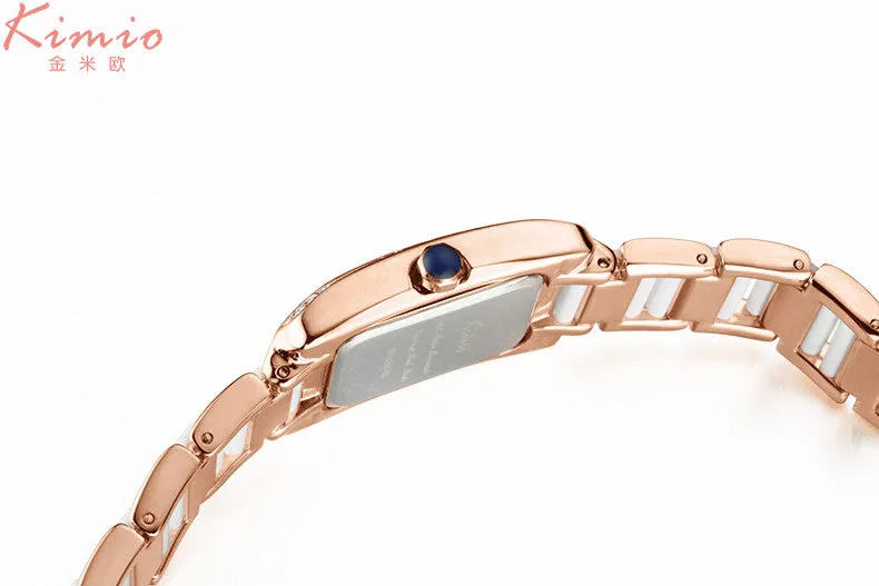 KIMIO New Women Watch Fashion Analog Display Quartz Watch Women Luxury Brand Rhinestone Women Watches