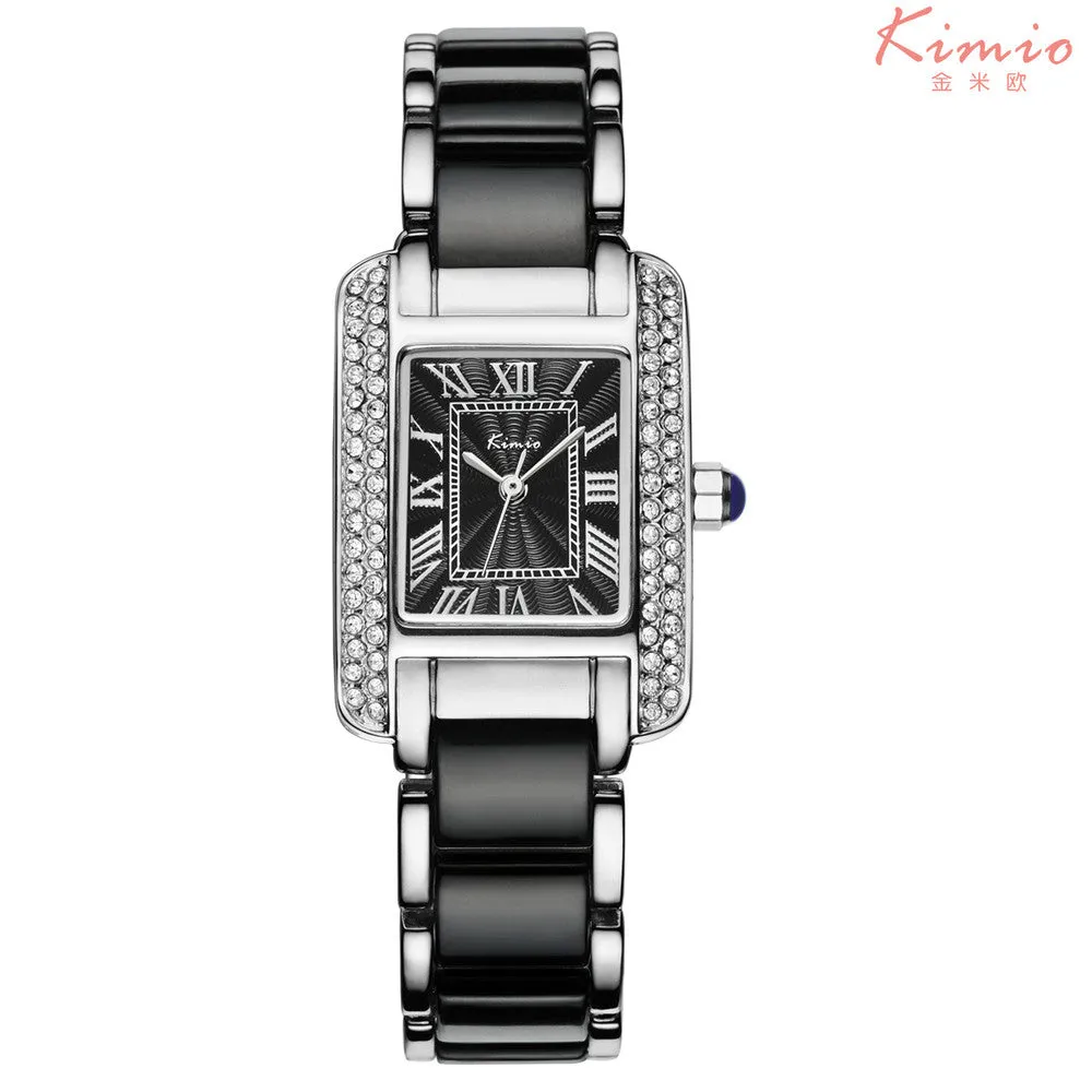 KIMIO New Women Watch Fashion Analog Display Quartz Watch Women Luxury Brand Rhinestone Women Watches