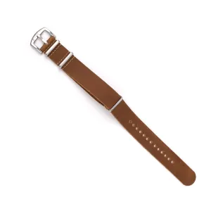 Leather Watch Strap Brown 22 MM