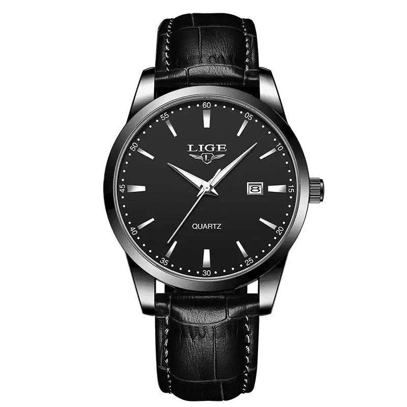 LIGE Luxury Quartz Men's Watch