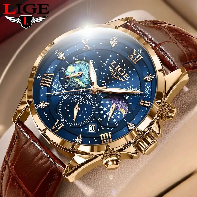 LIGE Men's Quartz Watch