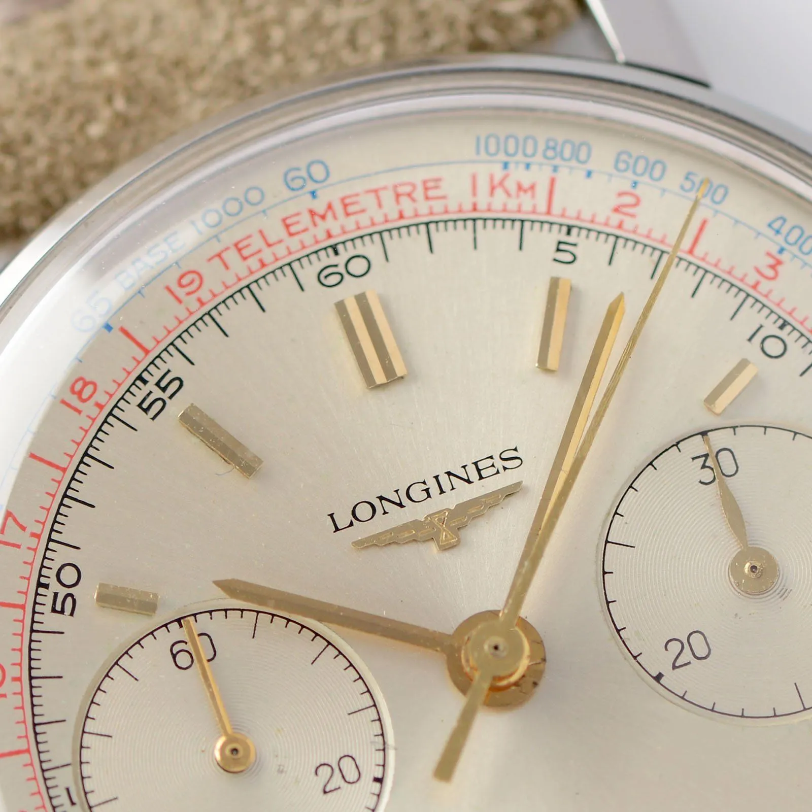 Longines 7412 Chronograph Watch 1965 Box and Papers