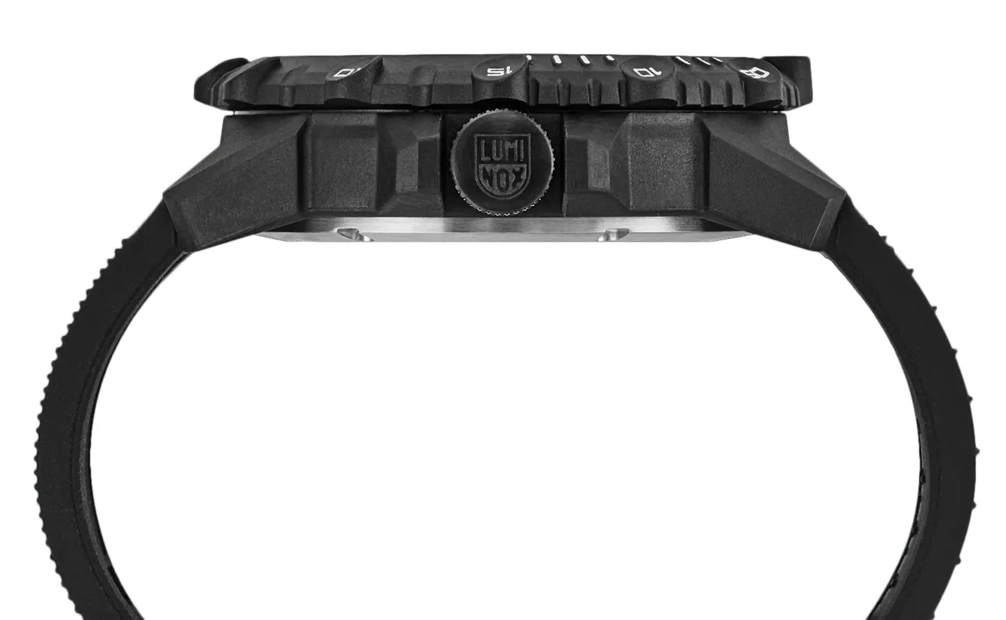 Luminox Commando Frogman CARBONOX Gray Dial Black Rubber Strap Date Divers Quartz Mens Watch XS.3301