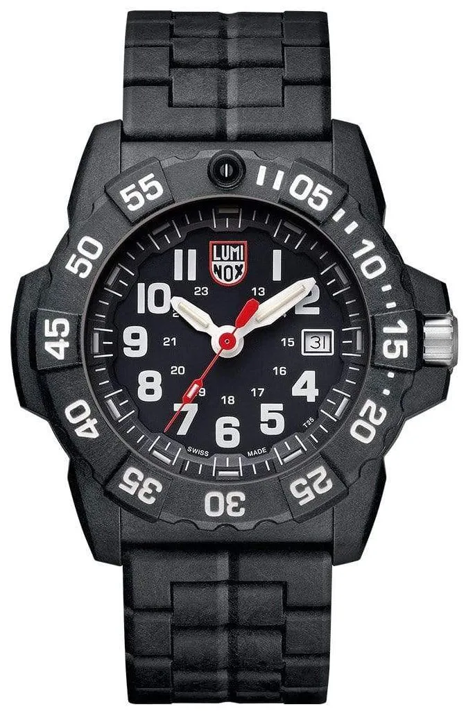 Luminox Navy SEAL CARBONOX Black Dial Date Divers Quartz Mens Watch XS.3502