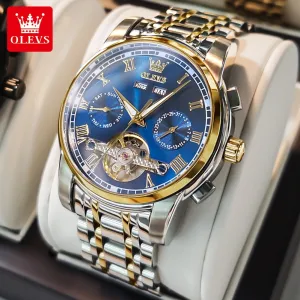 Mechanical Automatic Stainless Steel Waterproof Luminous Watch for Men