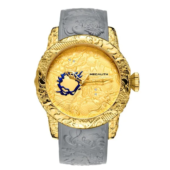 MEGALITH Fashion Gold Dragon watch