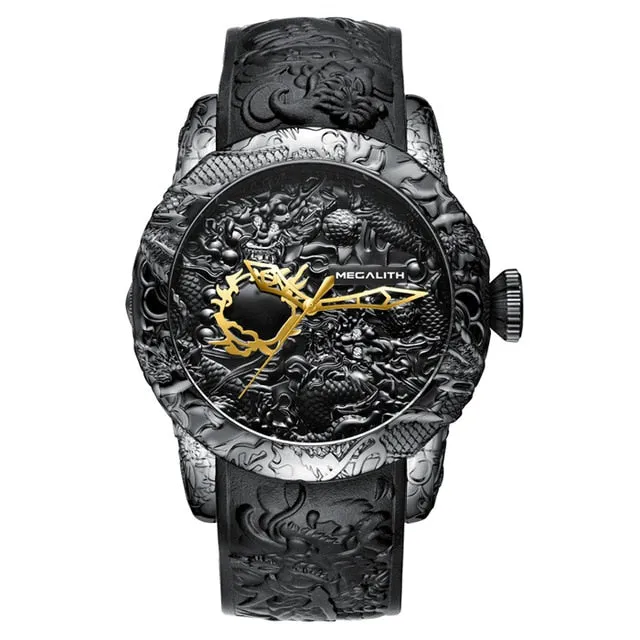 MEGALITH Fashion Gold Dragon watch