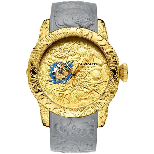 MEGALITH Fashion Gold Dragon watch