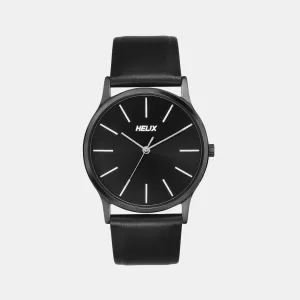 Men's Black Analog Leather Watch TW054HG04