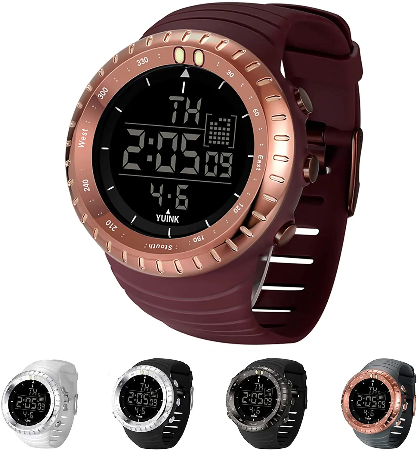 Men's Classic Digital Sport Watch Waterproof Fashion Wrist Watch with LED Screen Watch for Men