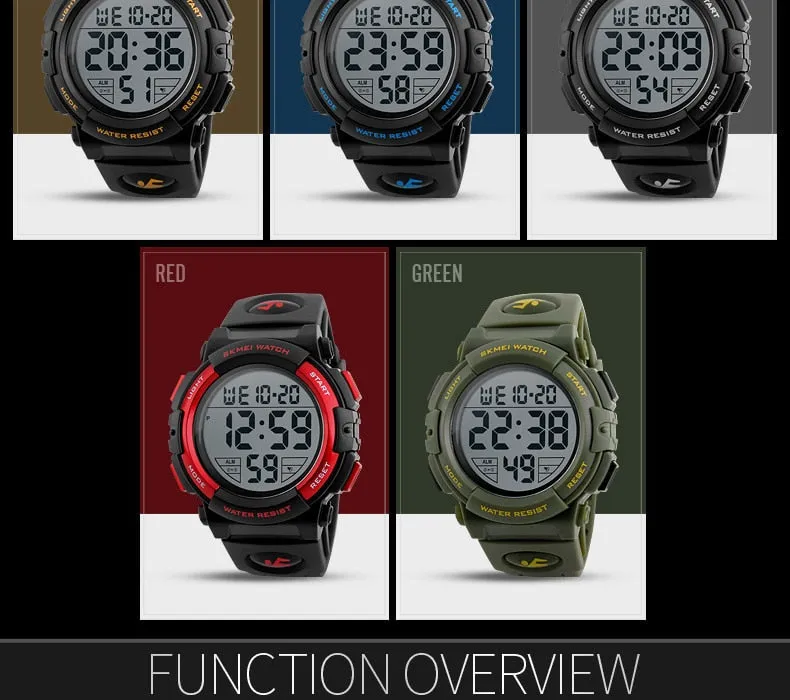 Men's Top Luxury Brand Sport Watch Electronic Digital 50M Waterproof Watches