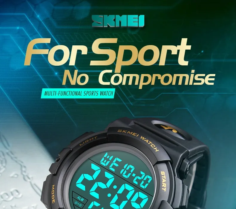 Men's Top Luxury Brand Sport Watch Electronic Digital 50M Waterproof Watches