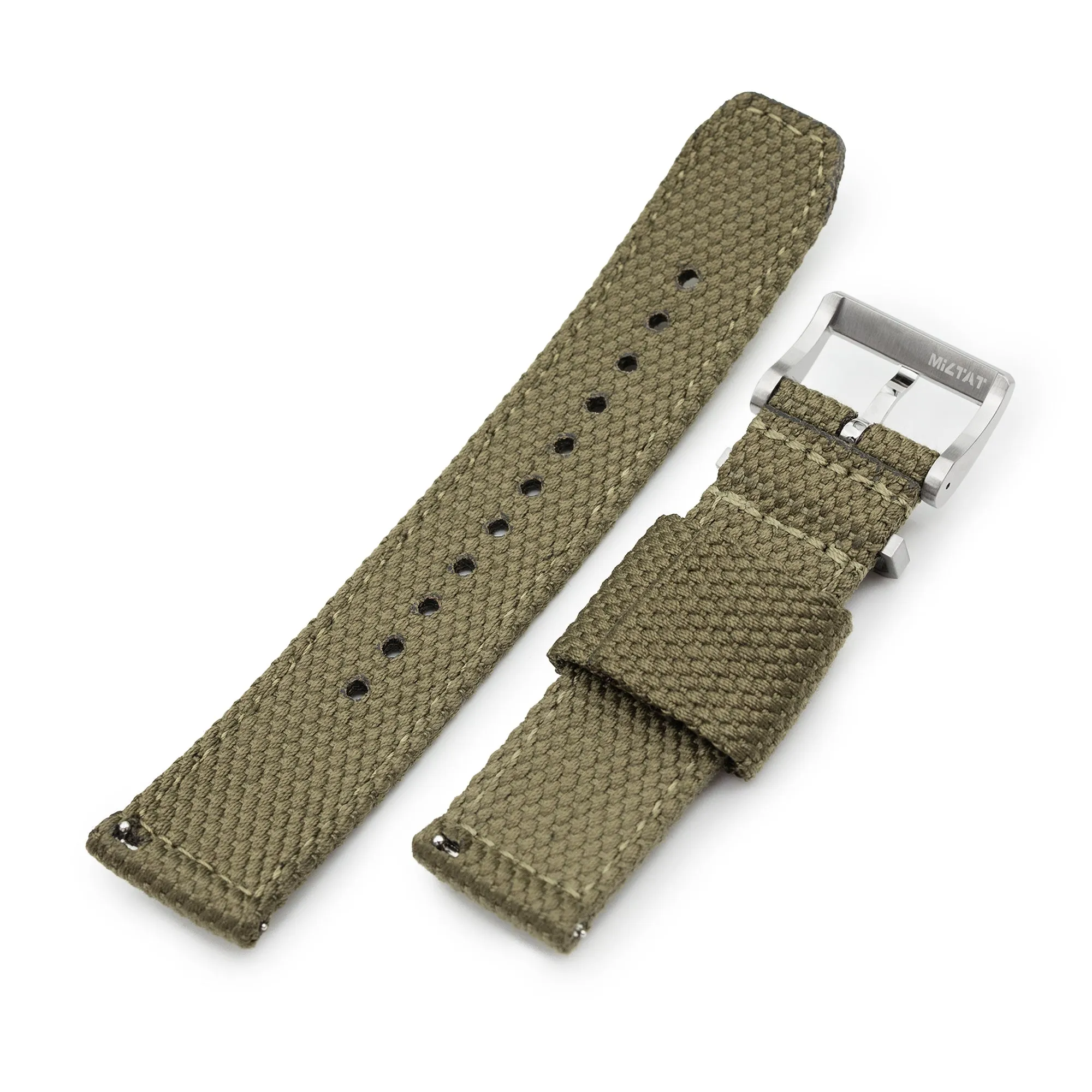 Military Green Premium Nylon Honeycomb Weave Quick release Watch Strap