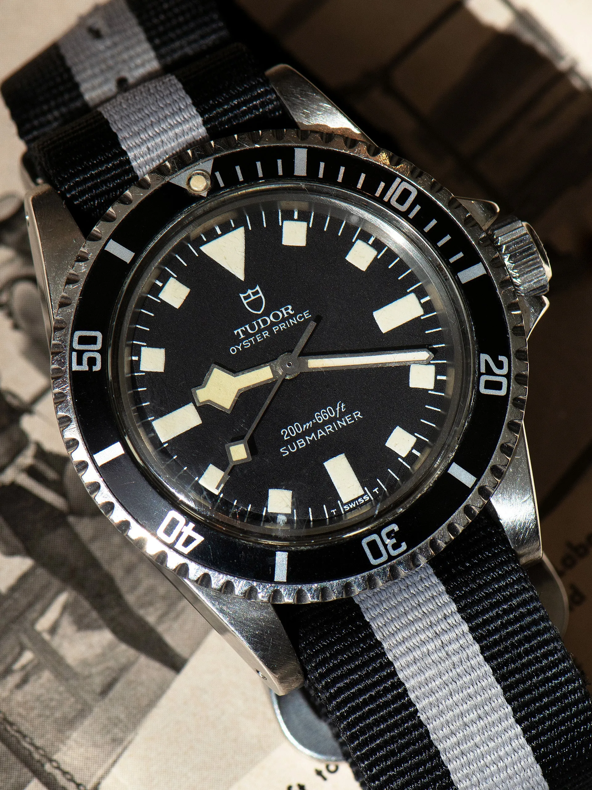 *Military Issued* 1980 Tudor Marine Nationale Snowflake Submariner (Ref. 94010) Black Dial