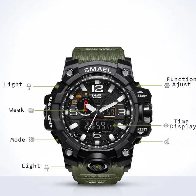 Military Watch 50m Waterproof LED