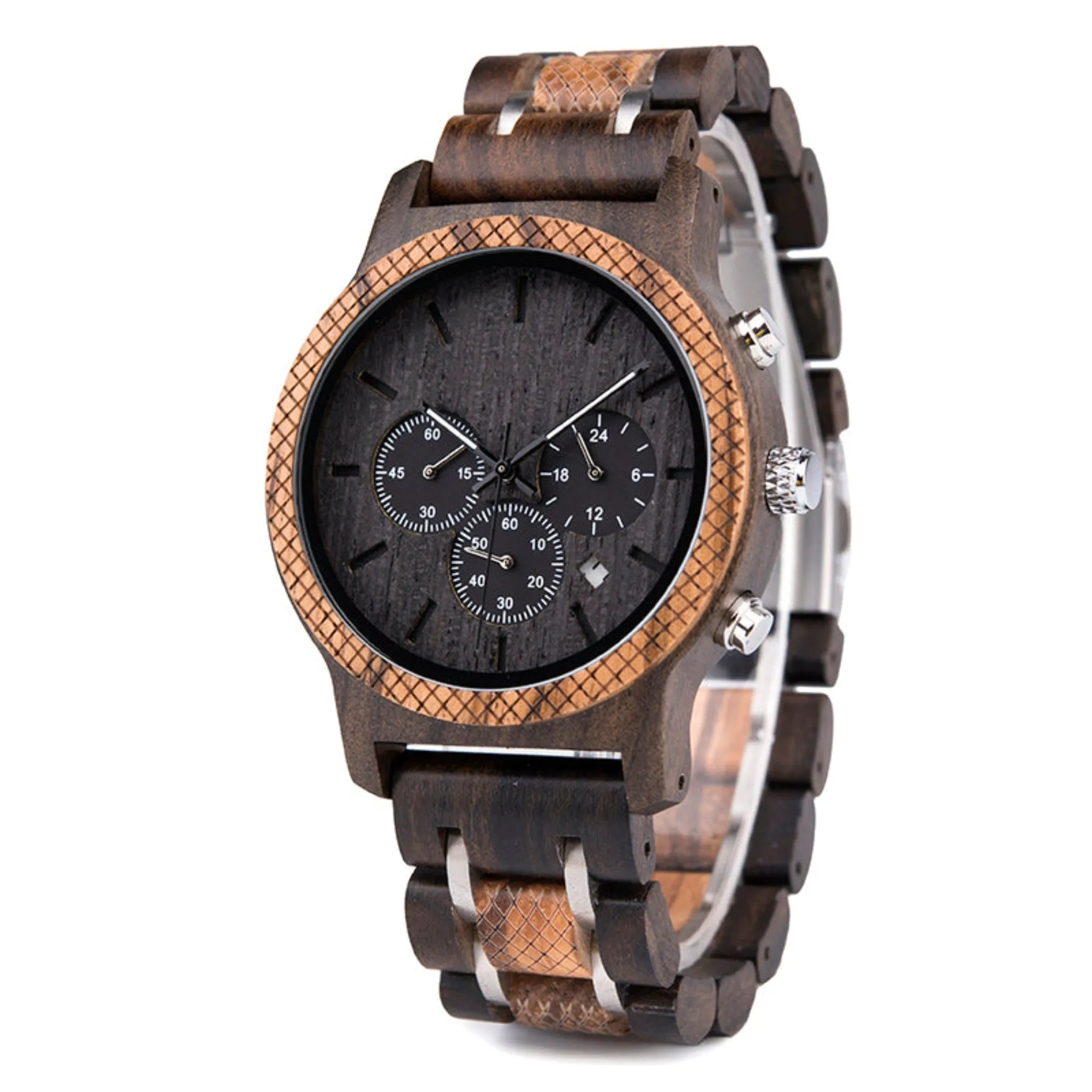 Naples - Ebony & Zebrawood Chronograph