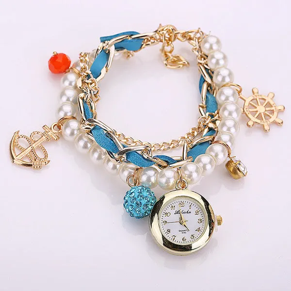 New Arrive Fashion Casual Anchor Bracelet Wristwatch Women Watch Relogios Feminino Ladies Watch