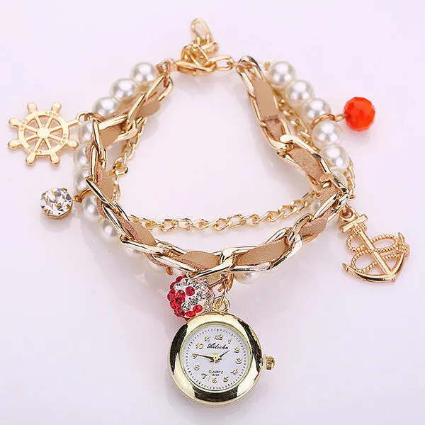 New Arrive Fashion Casual Anchor Bracelet Wristwatch Women Watch Relogios Feminino Ladies Watch