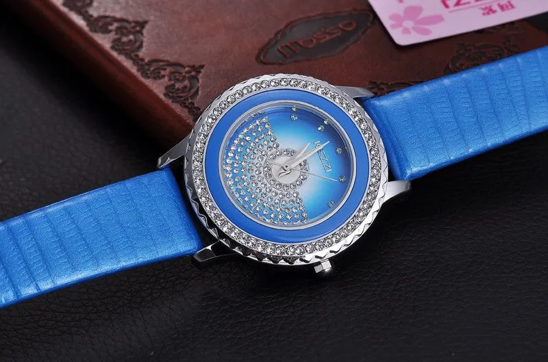 New Brand High Quality Japan Movement Watches For Women Leather Analog Diamond Watches Ladies Wristwatch Gift