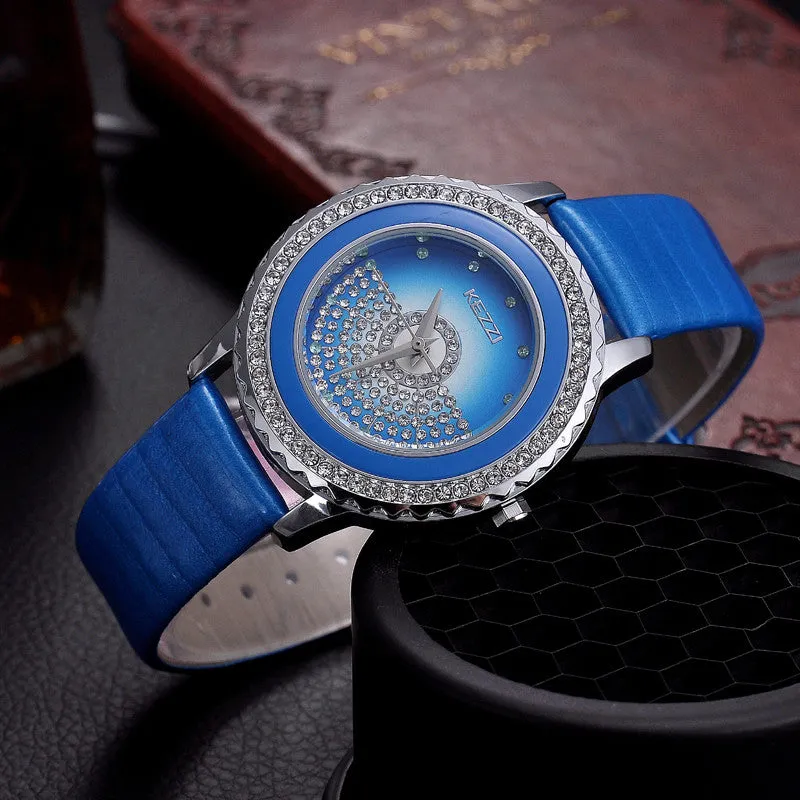 New Brand High Quality Japan Movement Watches For Women Leather Analog Diamond Watches Ladies Wristwatch Gift