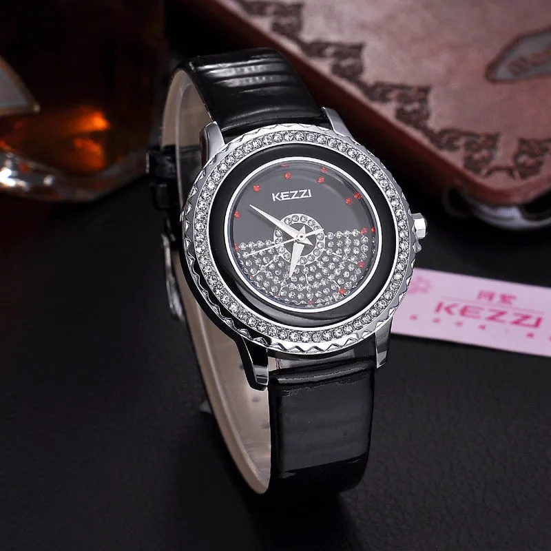 New Brand High Quality Japan Movement Watches For Women Leather Analog Diamond Watches Ladies Wristwatch Gift