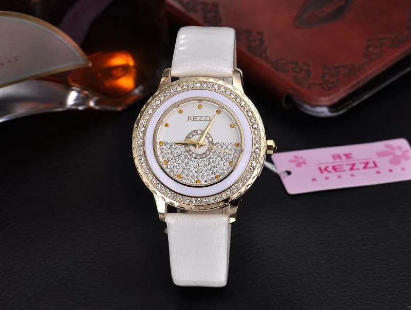 New Brand High Quality Japan Movement Watches For Women Leather Analog Diamond Watches Ladies Wristwatch Gift