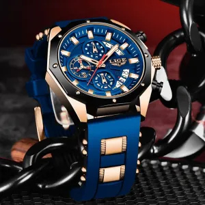 New Fashion Men's Top Brand Luxury Silicone Sport Watches