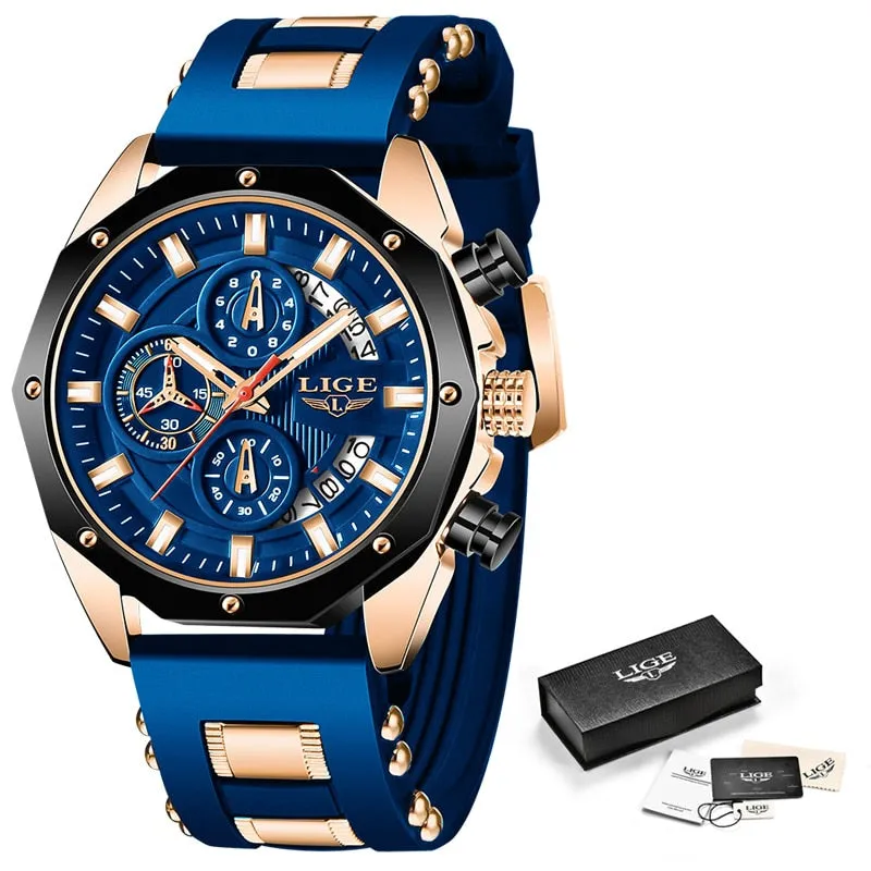 New Fashion Men's Top Brand Luxury Silicone Sport Watches