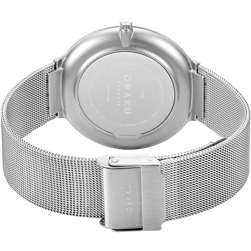 Obaku Satin Onyx Steel 40mm Watch - V269GXCBMC