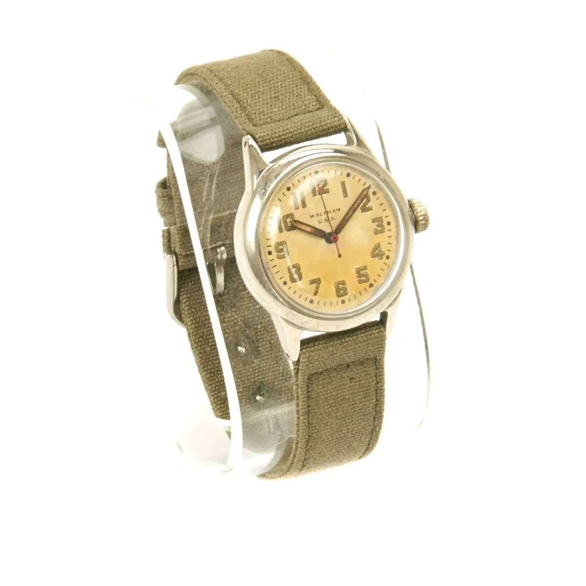 Original U.S. WWII Russian Lend Lease Program 17-Jewel Wrist Watch by Waltham - Fully Functional